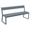 Bellevie bench with backrest in Storm Grey