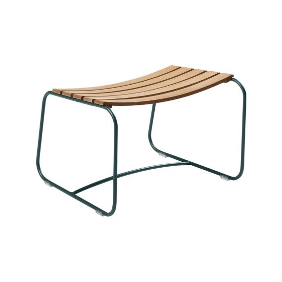 Surprising Teak footstool in Storm Grey