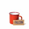 Enamel mug in Pillarbox Red