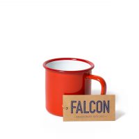 Enamel mug in Pillarbox Red