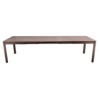 Ribambelle extending table with three extensions in Russet