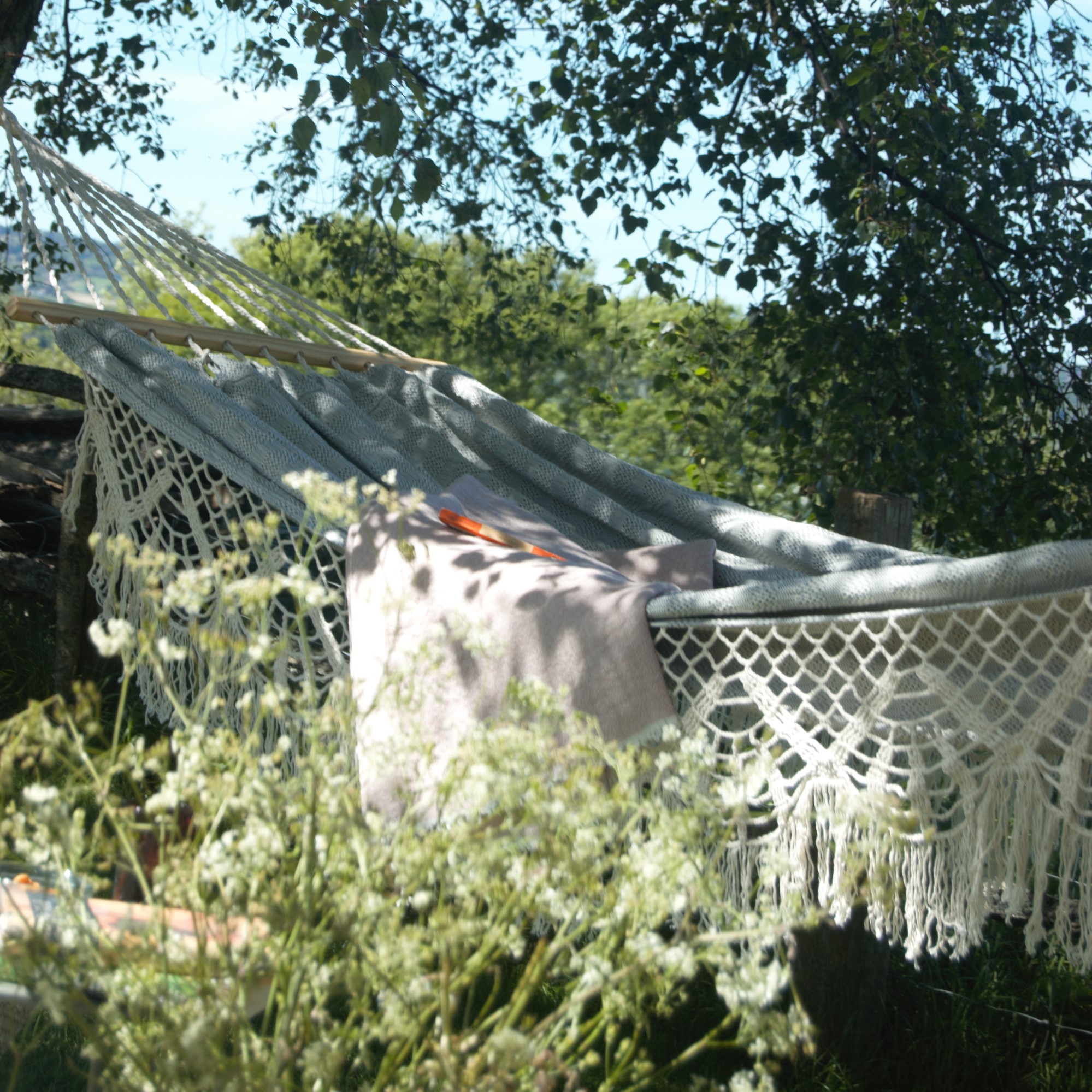 Cotton and denim hammock