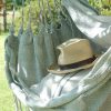 Cotton and denim hanging chair