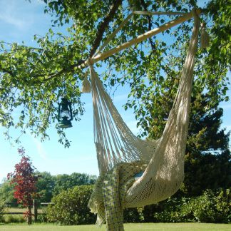 Woven cotton hanging chair