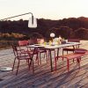 Luxembourg armchairs, chairs, 207 x 100 table and bench, Balad and Mooon! lamp