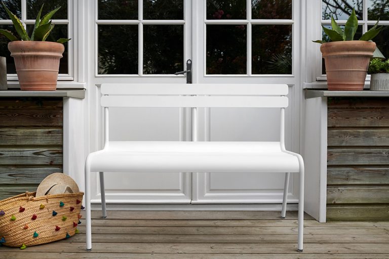 Luxembourg bench in Cotton White