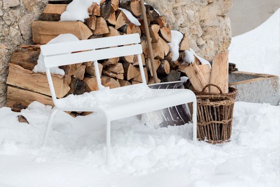 Luxembourg bench in Cotton White