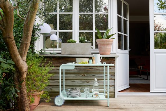 Luxembourg drinks trolley in Ice Mint
