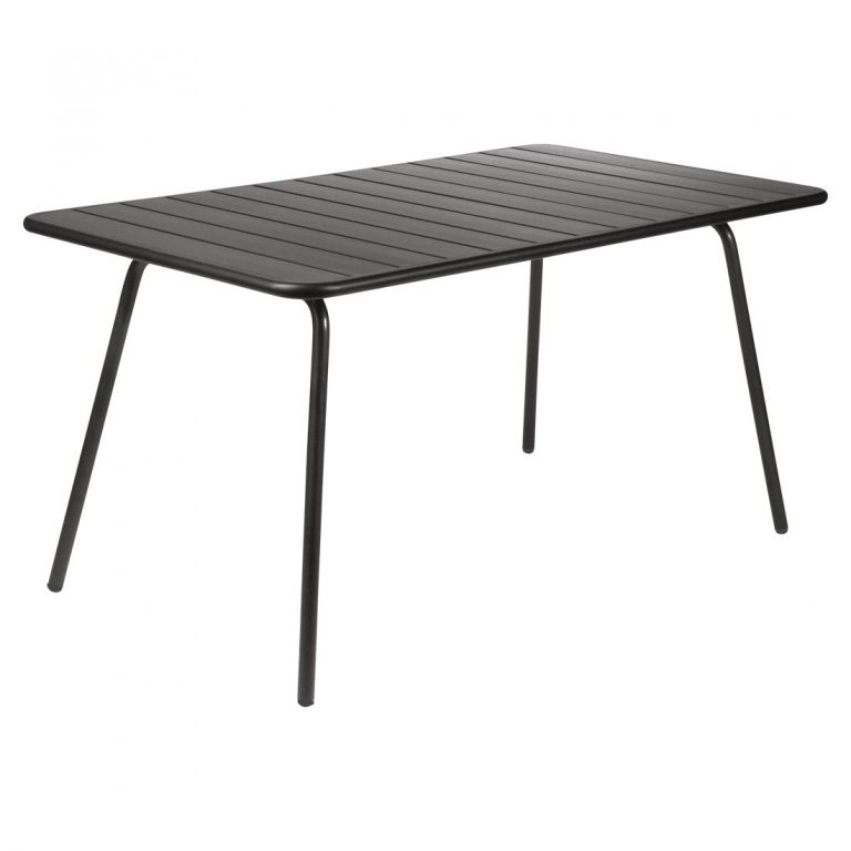 Luxembourg small rectangular table (143 cm x 80 cm) in Liquorice