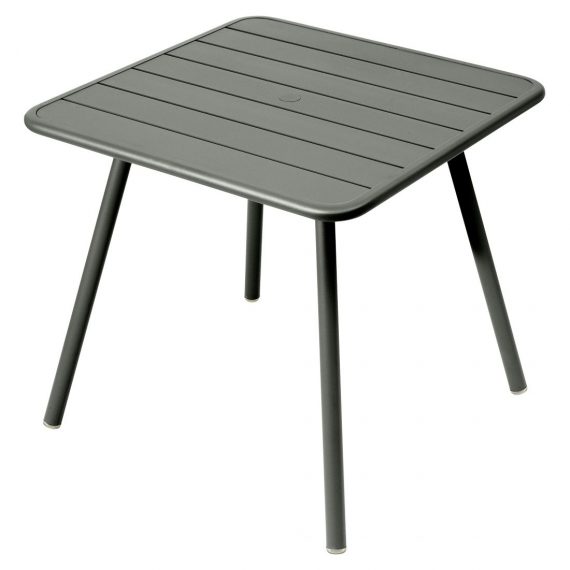 Luxembourg square table with four legs in Rosemary