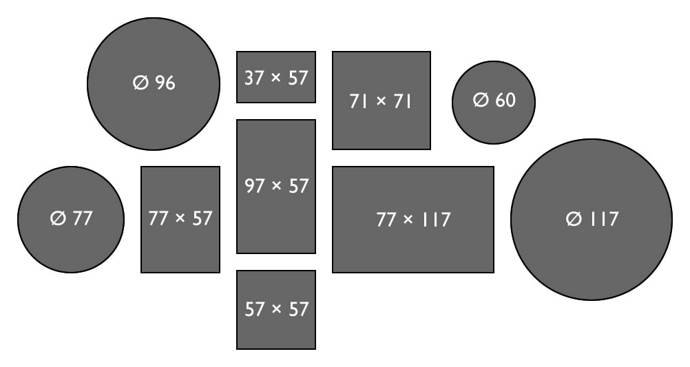 Bistro table sizes