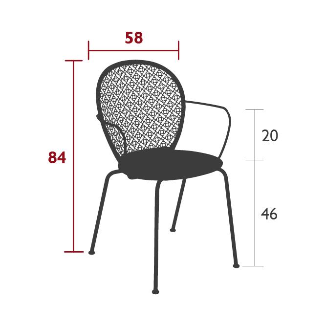 Lorette armchair dimensions Lorette armchair dimensions