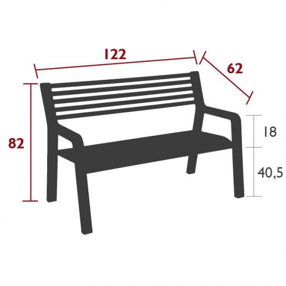 Somerset bench, dimensions