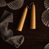 Giant hand-dipped beeswax candle