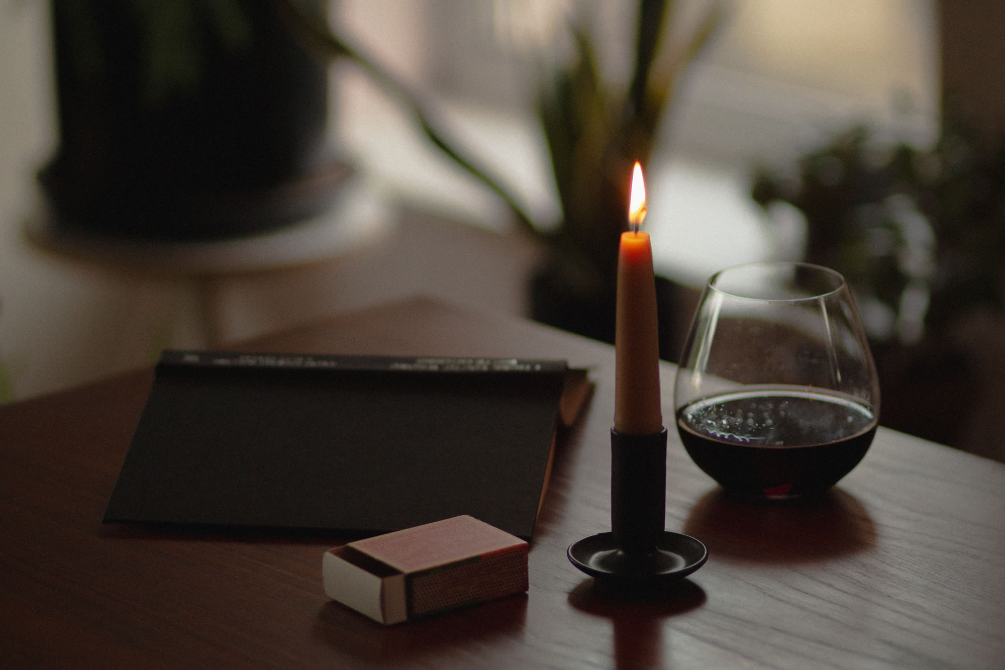 Standard dinner hand-dipped beeswax candle