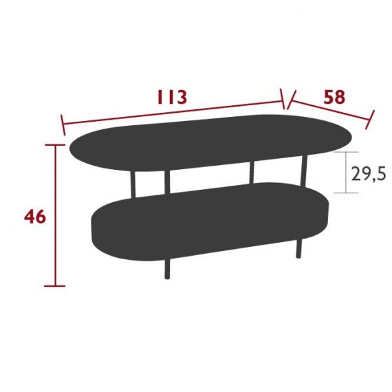 Salsa side table, dimensions
