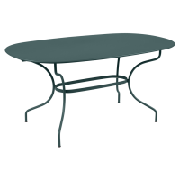 Opéra+ oval table, 160 cm by 90 cm, in Storm Grey