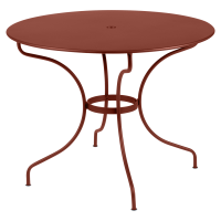 Opéra+ round table, 96 cm diameter in Red Ochre