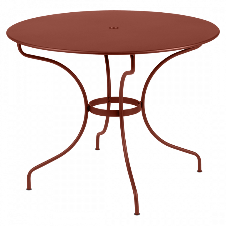 Opéra+ round table, 96 cm diameter in Red Ochre