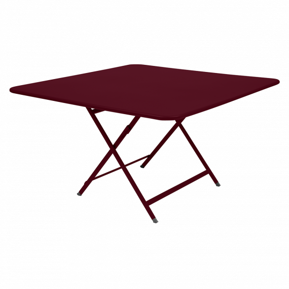 Caractère rectangular table 128 cm × 128 cm in Black Cherry