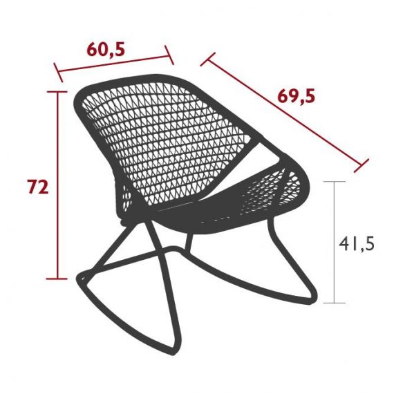 Sixties rocking chair dimensions