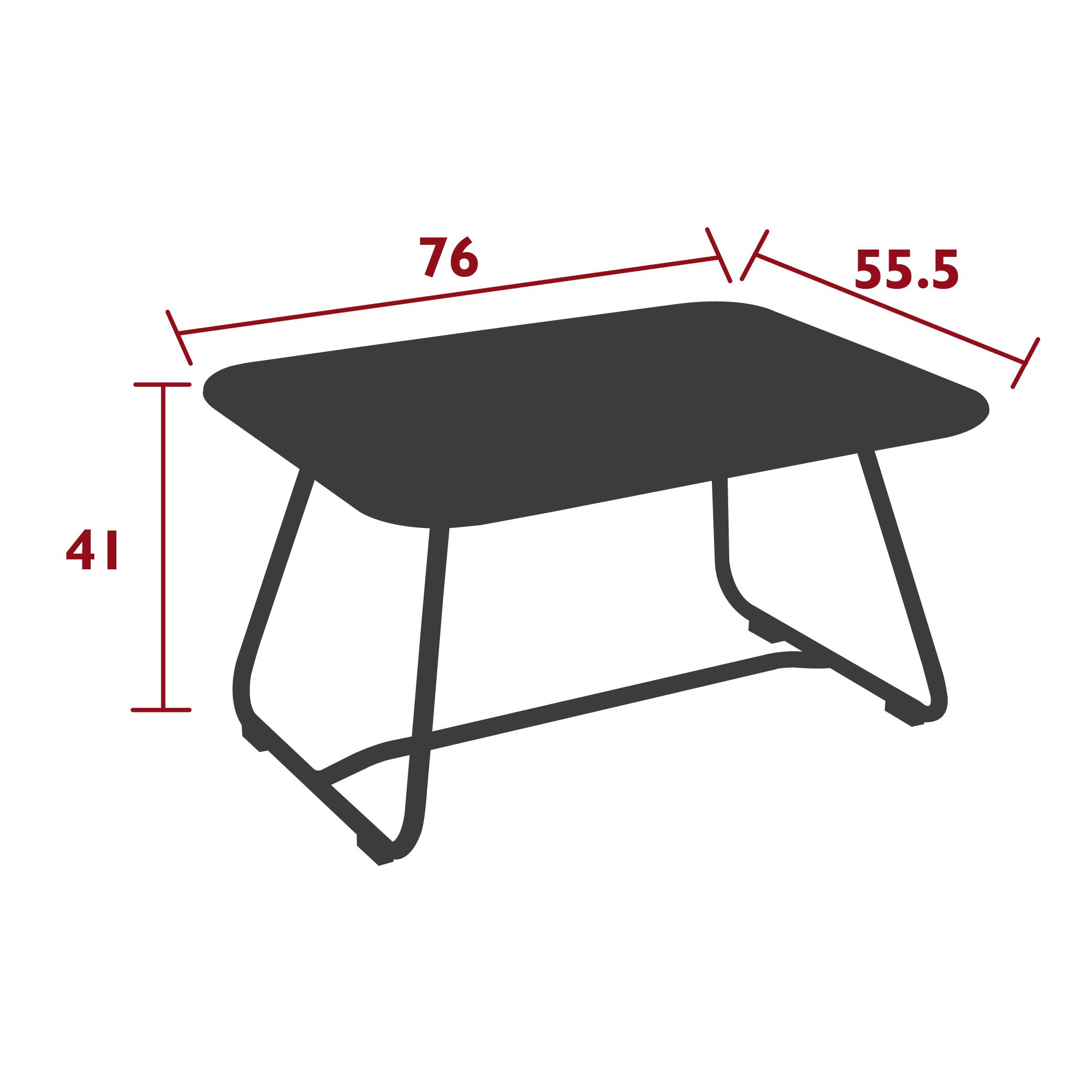 Sixties low table dimensions