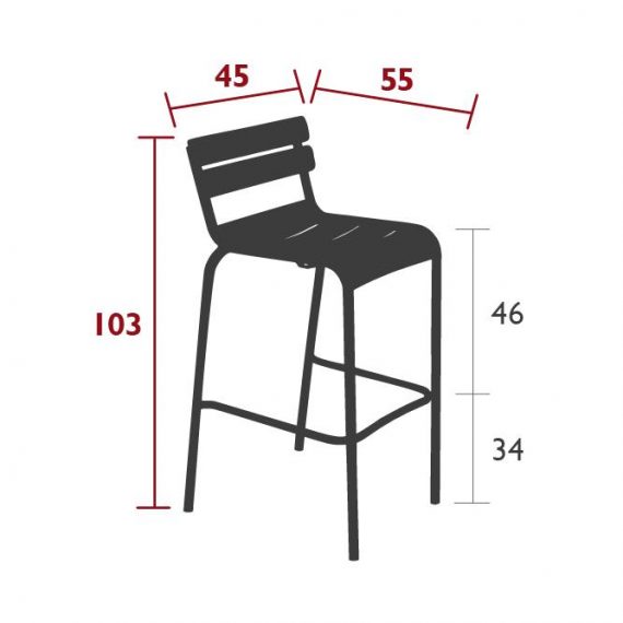 Luxembourg high chair dimensions