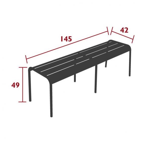 Luxembourg long bench dimensions