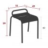 Luxembourg stool dimensions