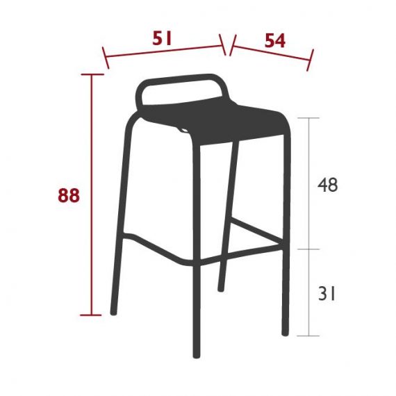 Luxembourg bar stool dimensions
