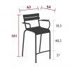 Luxembourg high armchair dimensions