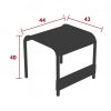 Luxembourg small low table/foot stool dimensions