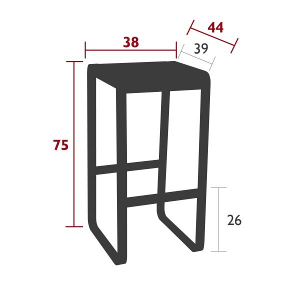 Bellevie bar stool dimensions