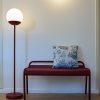 Mooon! 134cm lamp and Luxembourg compact bench, both in Black Cherry