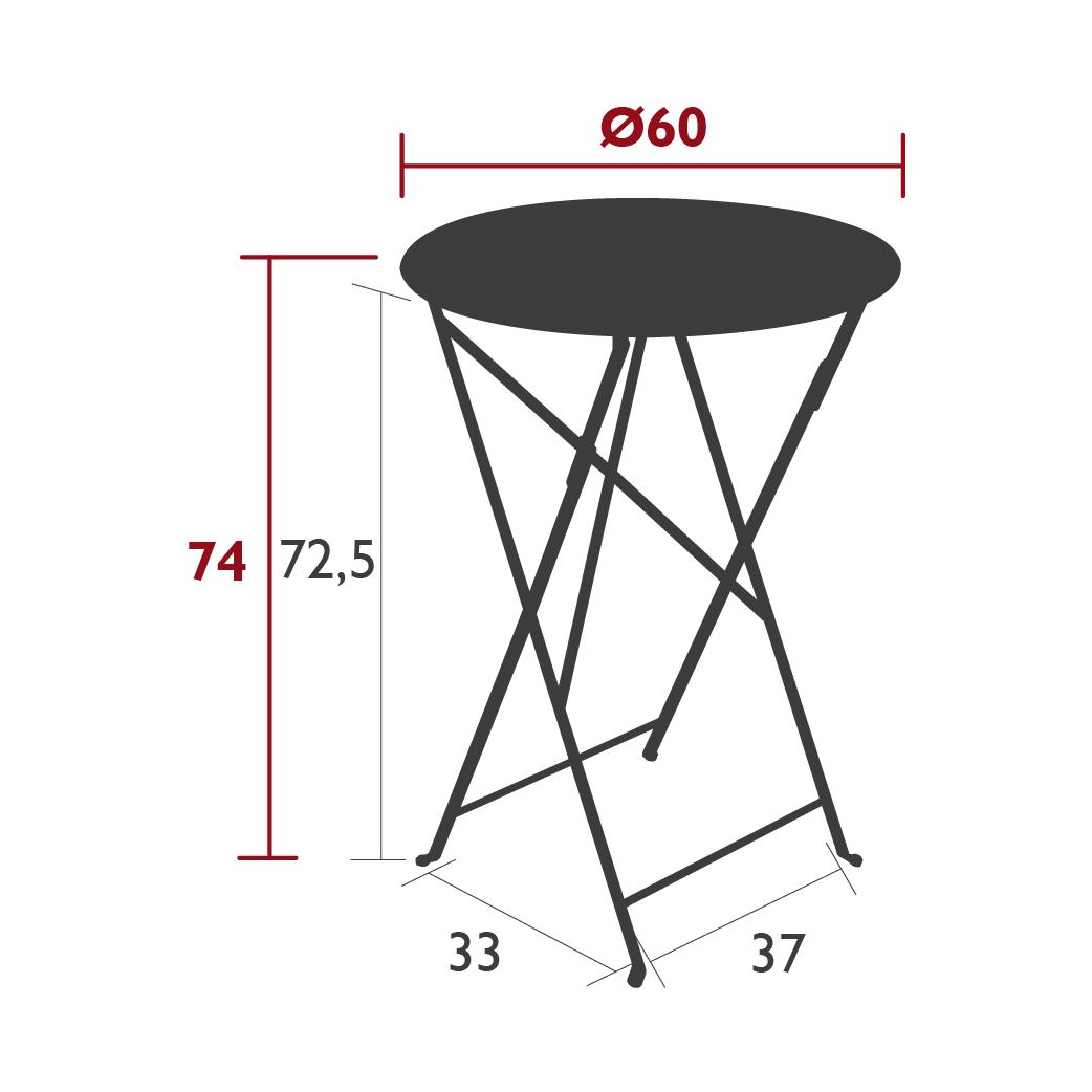 Bistro table 60 cm diameter dimensions Bistro table 60 cm diameter dimensions