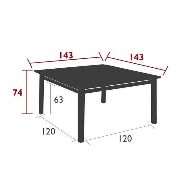 Craft table, dimensions