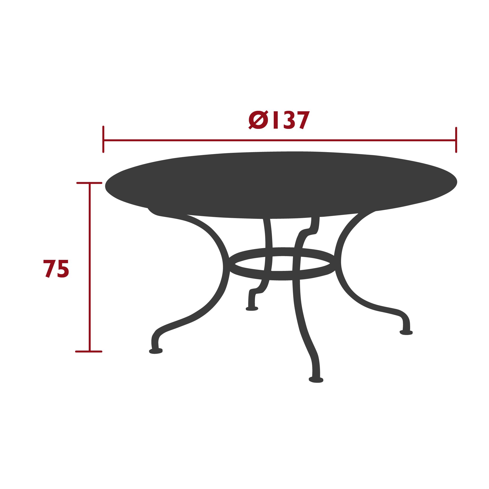 Romane round table, dimensions