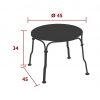 1900 stool, dimensions