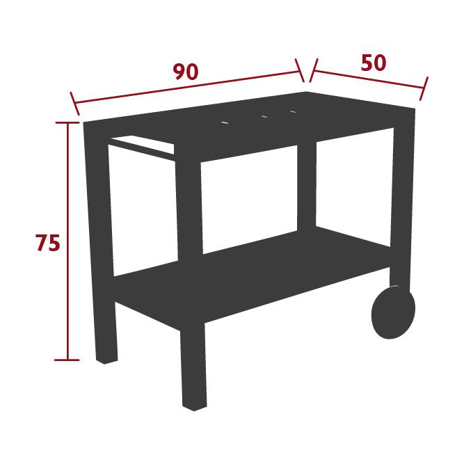 Quiberon side bar, dimensions Quiberon side bar, dimensions