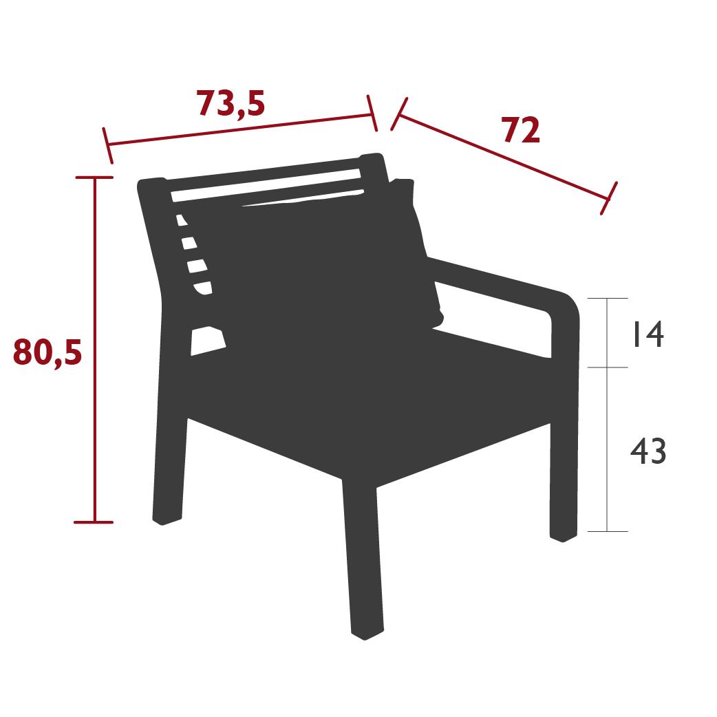 Somerset armchair, dimensions Somerset armchair, dimensions