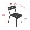 Luxembourg Kid chair, dimensions