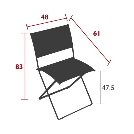 Dune chair, dimensions