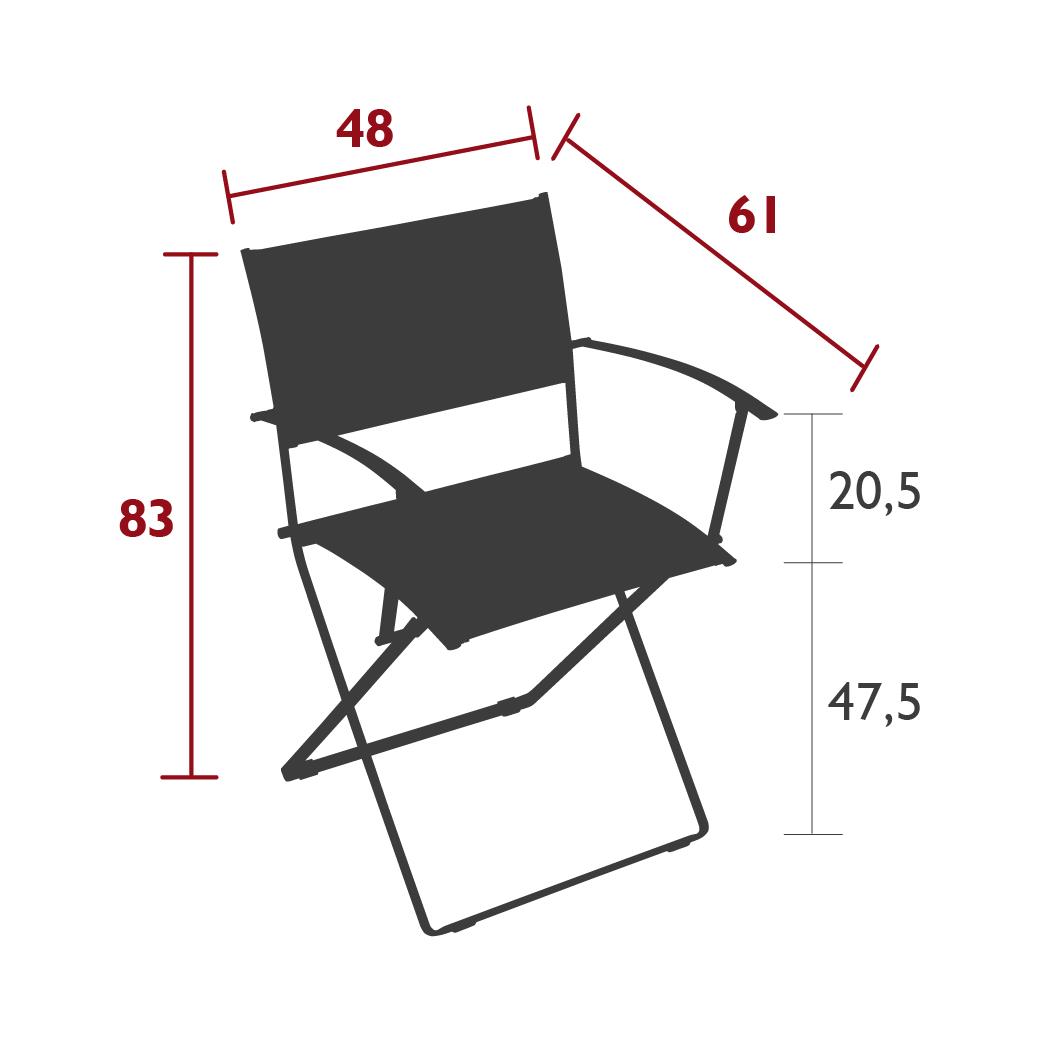 Dune armchair, dimensions