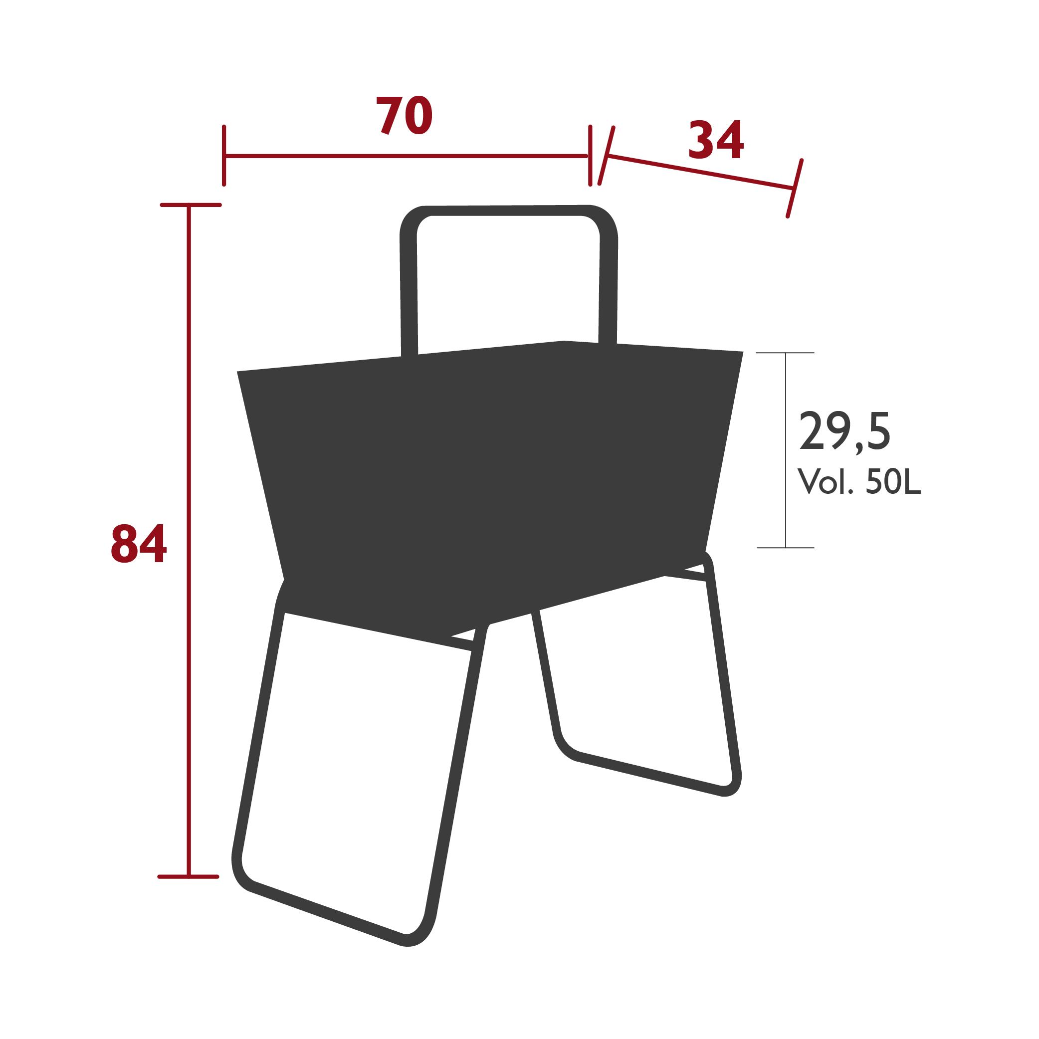 Basket high planter, dimensions