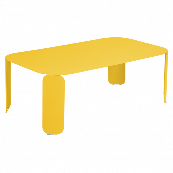 Bebop low table, 120 cm by 70 cm, height 42 cm, in Honey