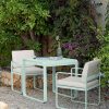 Bellevie dining chair and table in Iced Mint