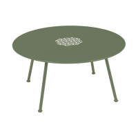 Lorette low table, 80 cm diameter, in Cactus