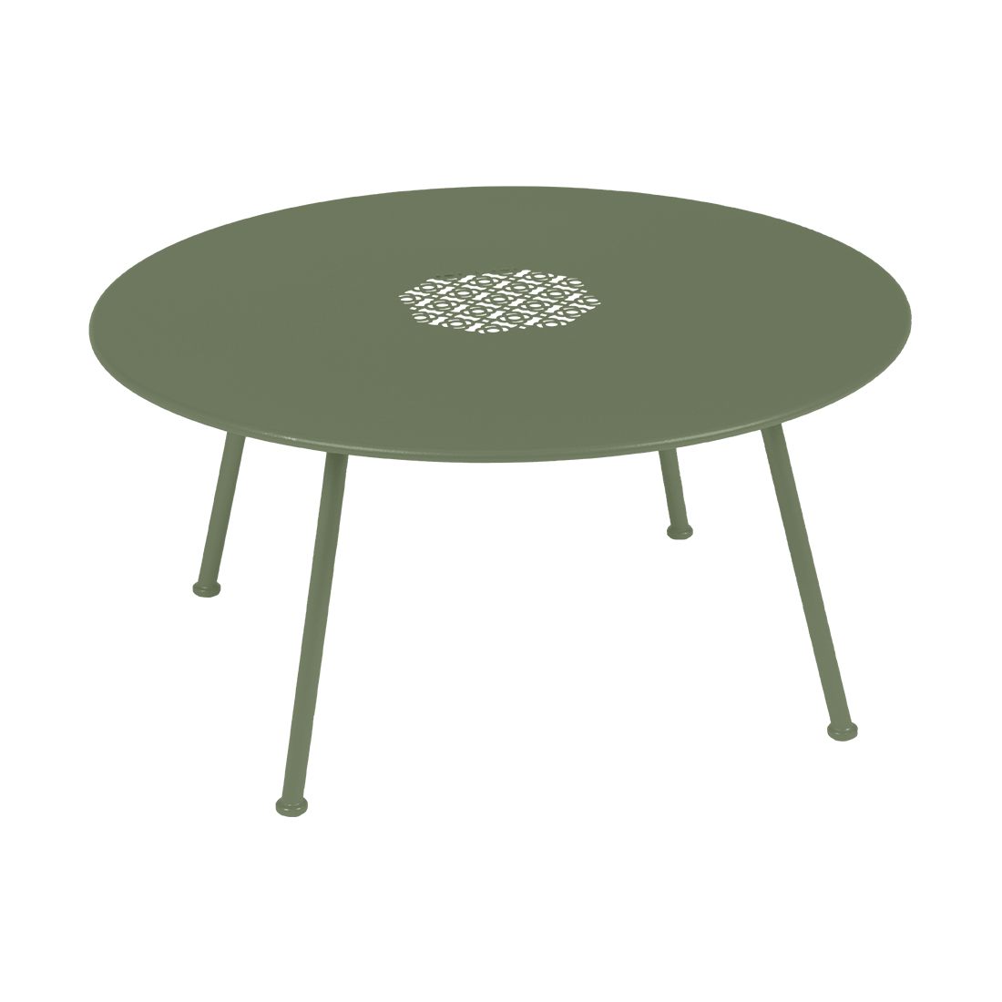 Lorette low table, 80 cm diameter, in Cactus