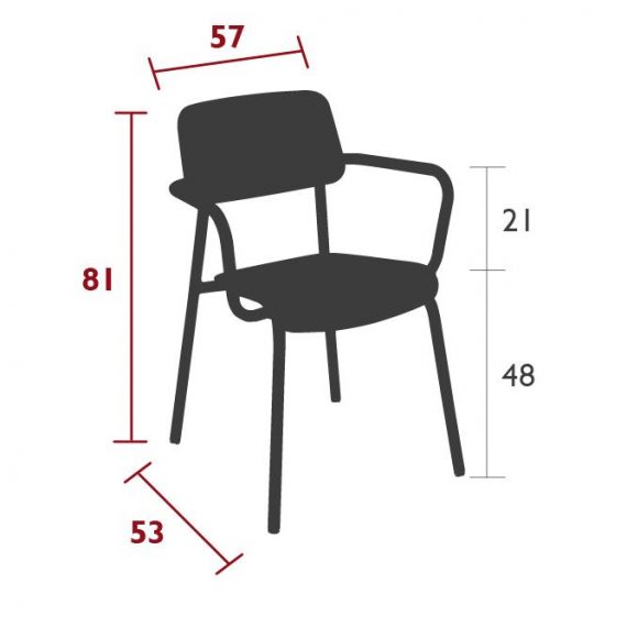 Studie armchair dimensions