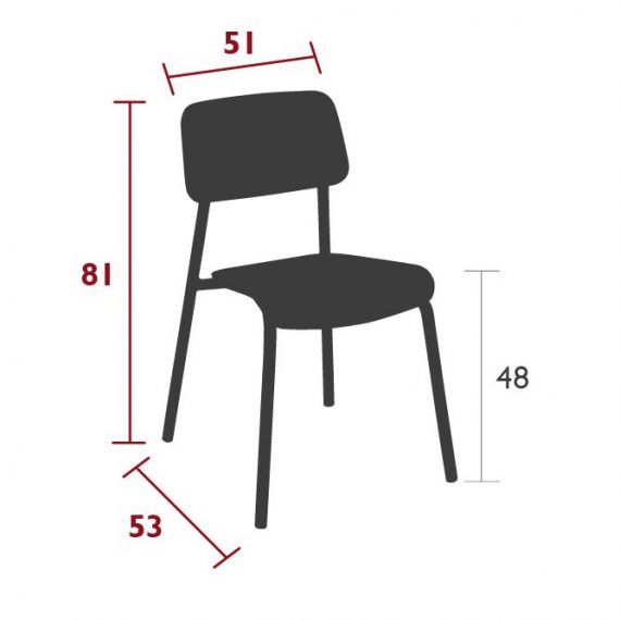 Studie oak chair dimensions